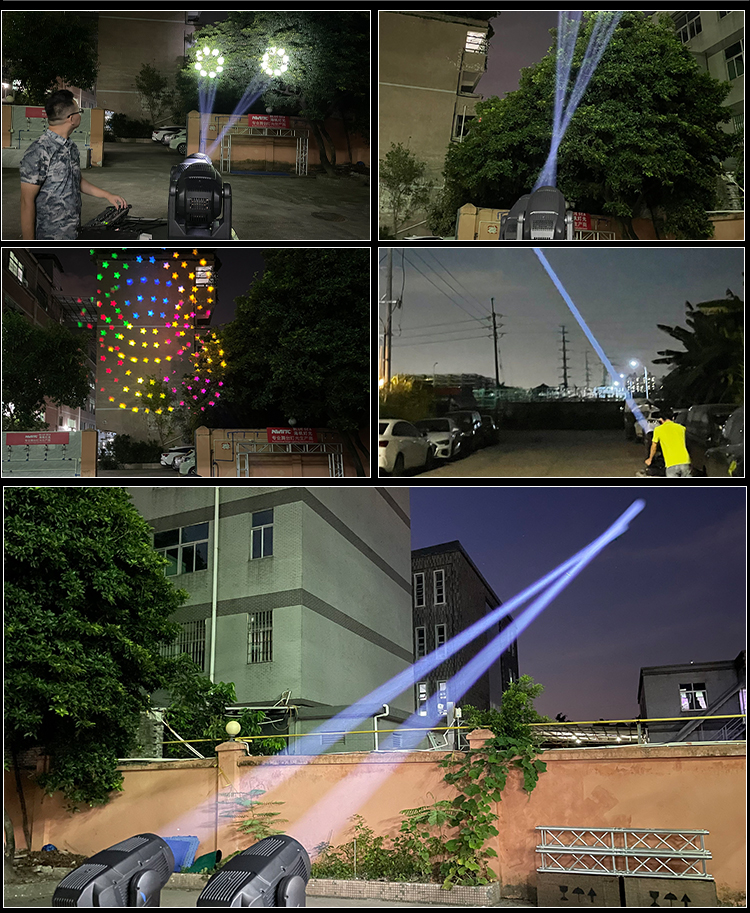 Outdoor White Laser Beam Moving Head Light With Ring-BLUE SEA